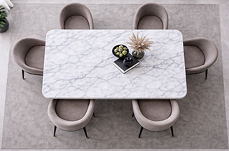 Table de séjour en marbre sur mesure